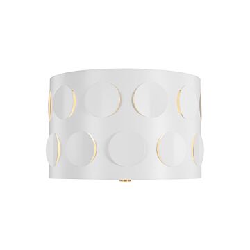 Dottie Two Light Flush Mount in Burnished Brass by Visual Comfort Studio