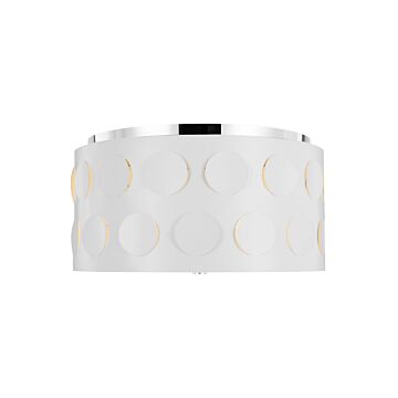 Dottie Three Light Flush Mount in Polished Nickel by Visual Comfort Studio