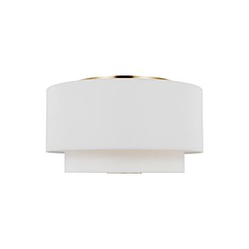 Sawyer Three Light Flush Mount in Burnished Brass by Visual Comfort Studio