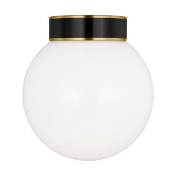 Monroe One Light Flush Mount in Burnished Brass by Visual Comfort Studio