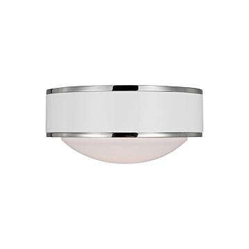 Monroe LED Flush Mount in Polished Nickel by Visual Comfort Studio