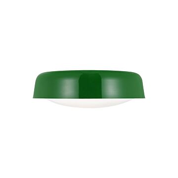 Draper Two Light Flush Mount in Green by Visual Comfort Studio