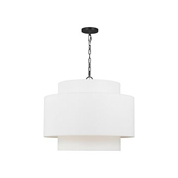 Sawyer Three Light Pendant in Midnight Black by Visual Comfort Studio