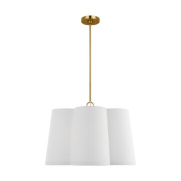 Bronte Four Light Pendant in Burnished Brass by Visual Comfort Studio