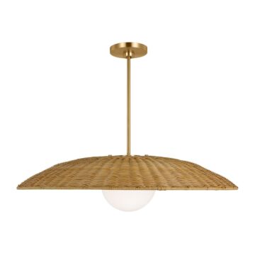 Mari One Light Pendant in Burnished Brass by Visual Comfort Studio