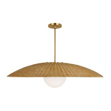 Mari One Light Pendant in Burnished Brass by Visual Comfort Studio
