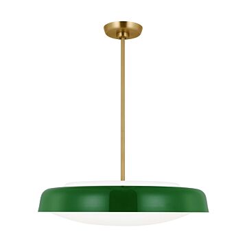 Draper Three Light Pendant in Green by Visual Comfort Studio