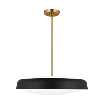 Draper Three Light Pendant in Midnight Black by Visual Comfort Studio