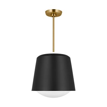 Draper One Light Pendant in Midnight Black by Visual Comfort Studio
