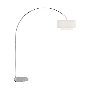 Sawyer One Light Floor Lamp in Polished Nickel by Visual Comfort Studio