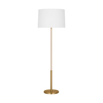 Monroe One Light Floor Lamp in Burnished Brass by Visual Comfort Studio