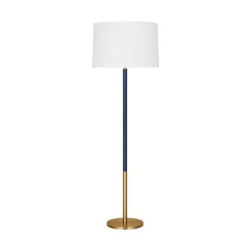 Monroe One Light Floor Lamp in Burnished Brass by Visual Comfort Studio