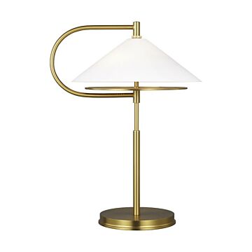 Gesture Two Light Table Lamp in Burnished Brass by Visual Comfort Studio