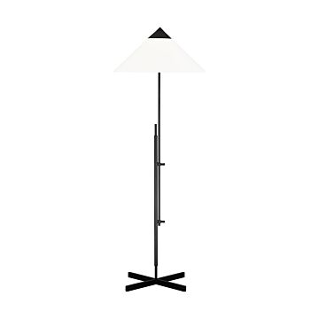 Franklin One Light Floor Lamp in Deep Bronze by Visual Comfort Studio