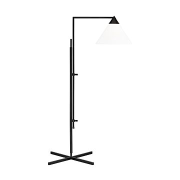 Franklin One Light Floor Lamp in Deep Bronze by Visual Comfort Studio