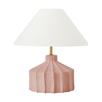 Veneto One Light Table Lamp in Dusty Rose by Visual Comfort Studio