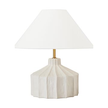 Veneto One Light Table Lamp in Matte Concrete by Visual Comfort Studio