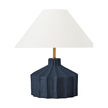 Veneto One Light Table Lamp in Matte Medium Blue Wash by Visual Comfort Studio