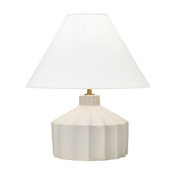Veneto One Light Table Lamp in Matte Concrete by Visual Comfort Studio