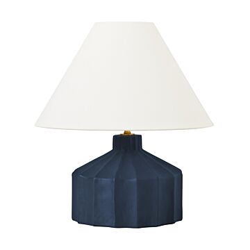 Veneto One Light Table Lamp in Matte Medium Blue Wash by Visual Comfort Studio