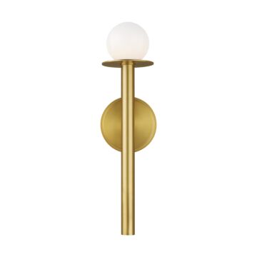 Nodes One Light Wall Sconce in Burnished Brass by Visual Comfort Studio