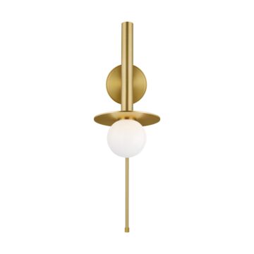 Nodes One Light Wall Sconce in Burnished Brass by Visual Comfort Studio