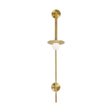 Nodes One Light Wall Sconce in Burnished Brass by Visual Comfort Studio