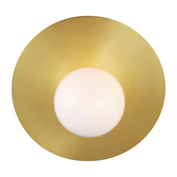 Nodes One Light Wall Sconce in Burnished Brass by Visual Comfort Studio
