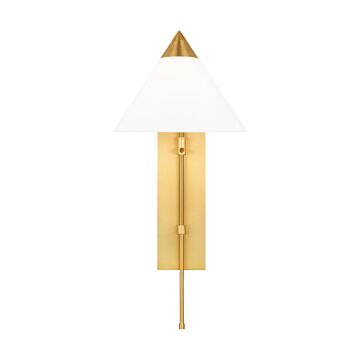 Franklin One Light Wall Sconce in Burnished Brass by Visual Comfort Studio