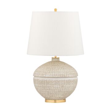 Katonah One Light Table Lamp in Gold Leaf by Hudson Valley
