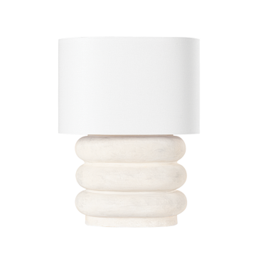 Ewing One Light Table Lamp in Aged Brass Weathered Ivory Ceramic by Hudson Valley