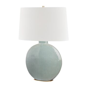 Kimball One Light Table Lamp in Aged Brass Gray by Hudson Valley