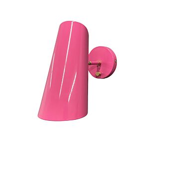 Logan 1-Light LED Wall Sconce in Orchid with Satin Brass