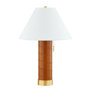 Norwalk One Light Table Lamp in Aged Brass by Hudson Valley