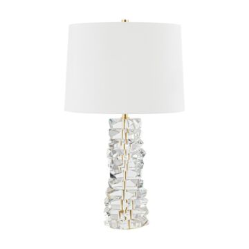 Bellarie One Light Table Lamp in Aged Brass by Hudson Valley