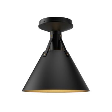 Archer  Flush Mount in Matte Black by Alora