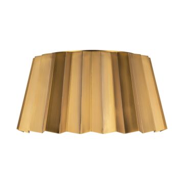 Plisse  Flush Mount in Aged Gold by Alora