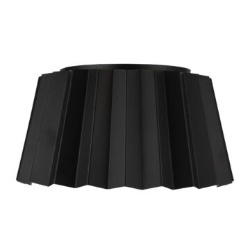 Plisse  Flush Mount in Matte Black by Alora