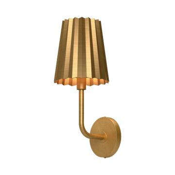 Plisse  Bathroom Vanity Light in Aged Gold by Alora