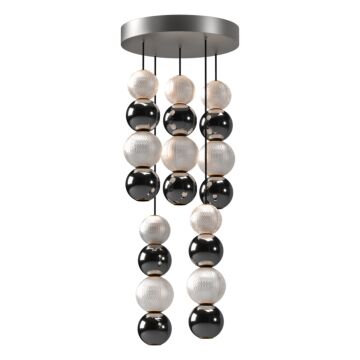 Onyx LED Pendant in Polished Nickel by Alora