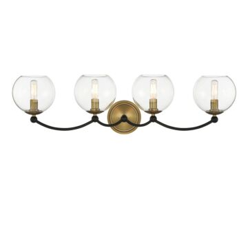 Kearney Park  Bathroom Vanity Light in Coal And Soft Brass by Minka Lavery