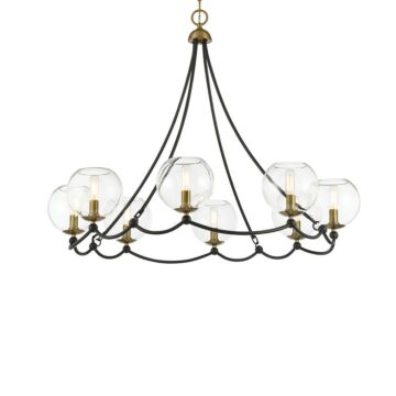 Kearney Park  Chandelier in Coal And Soft Brass by Minka Lavery