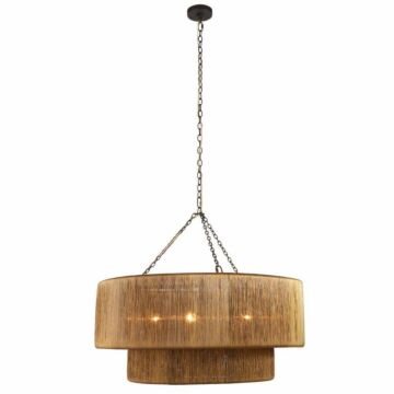 Creighton  Chandelier in Vintage Brass Blackened Iron by Arteriors