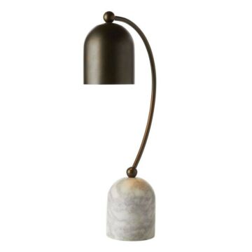 Daley  Desk Lamp in English Bronze Gray Flower by Arteriors