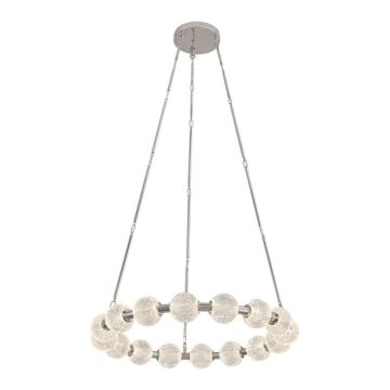 Marni LED Chandelier in Polished Nickel by Alora
