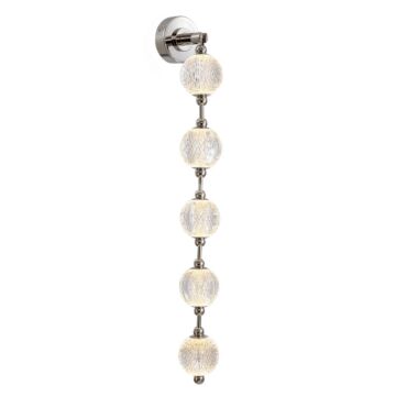 Marni LED Wall Bathroom Vanity Light in Polished Nickel by Alora
