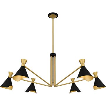 Arden  Chandelier in Matte Black by Quoizel