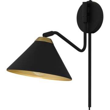 Alscott  Wall Sconce in Matte Black by Quoizel