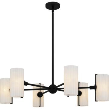 Curran  Chandelier in Matte Black by Quoizel
