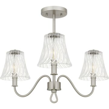 McKinney  Semi Flush Mount in Brushed Nickel by Quoizel